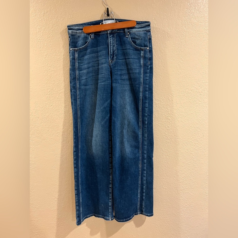 Stylish Blue Wide Leg Women's Jeans